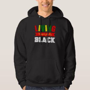 Veste À Capuche Black Pride African American Black Power Pow noir