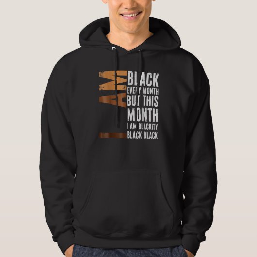 Veste À Capuche Blackity Black Every Month Black History BHM Afric (Devant)