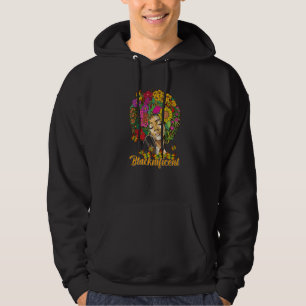Veste À Capuche Blacknificent Floral Afro Hair Butterfly Africain