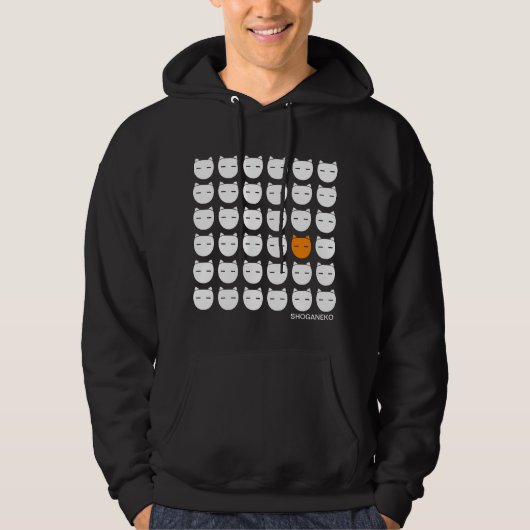 Veste À Capuche Blanc et chats de gingembre (Devant)