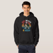 Veste À Capuche Blanc rouge et art de pêche bruh (Devant entier)