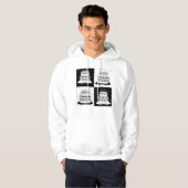 Veste À Capuche Blancs noir À damiers bloc (Devant entier)
