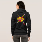 Veste À Capuche Blason Créatif de Chemise à Fermeture Éclair par S (Dos entier)