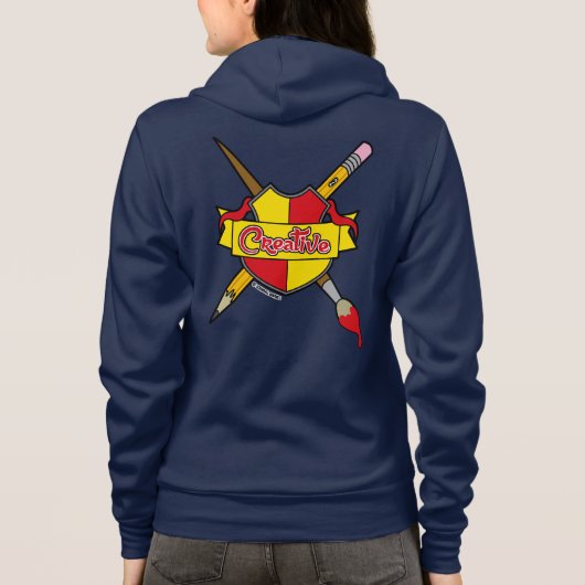 Veste À Capuche Blason Créatif de Graphiques Screwball Fermeture É (Dos)
