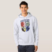 Veste À Capuche Blason timbré VINTAGE HOGWARTS™ (Devant entier)