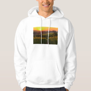 Veste À Capuche Blé d'agriculture de coucher du soleil