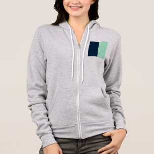 Veste À Capuche Bleu de marin et menthe
