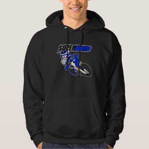 Veste À Capuche Bleu de Supermoto