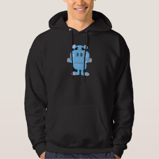 Veste À Capuche bleu hippo caractère mignon