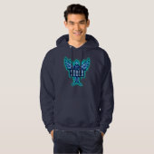 Veste À Capuche Bleu lisse (Devant entier)