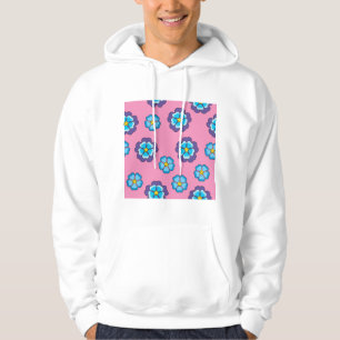 Veste À Capuche Bleu Violet rose motif floral