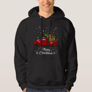 Veste À Capuche Bloodhound équitation Camion Rouge Merry Xmas Tree