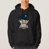 Veste À Capuche "BLUE LINE BACON CREW" drôle de police (Devant)