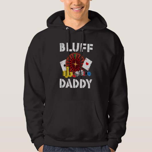Veste À Capuche Bluff Daddy Game Playing Cards Funny Poker (Devant)