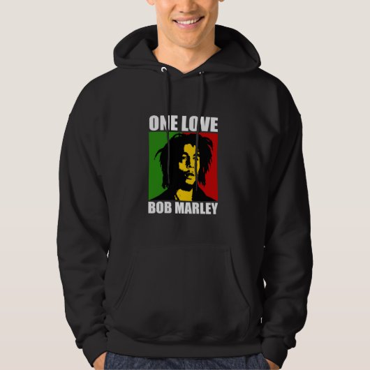 Veste À Capuche Bob Marley Un amour Rasta (Devant)