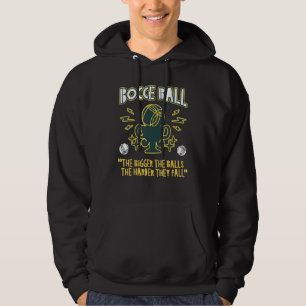 Veste À Capuche Bocce Ball Champion Trophée Pelouse Bowling Big Ba