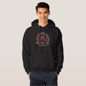 Veste À Capuche Boho Rainbow Intervention Professeur Appréciation (Devant entier)
