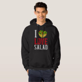 Veste À Capuche Bol de salade végane avec assaisonnement J'adore (Devant entier)