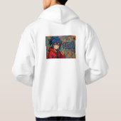 Veste À Capuche Bold Red Anime USA Graphic T-Shirt (Dos)