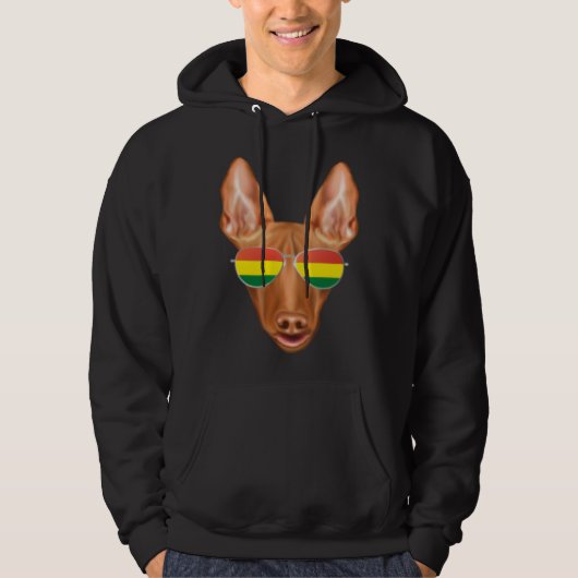 Veste À Capuche Bolivian Flag Pharaoh Hound Dog Bolivia Pocket (Devant)