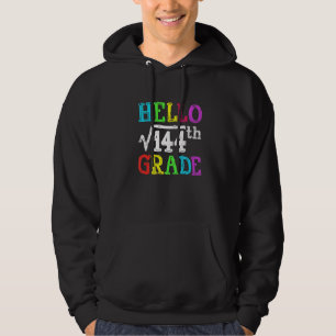 Veste À Capuche Bonjour 12e année Racine carrée de 144 Math Retour