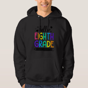 Veste À Capuche Bonjour 8E Année Retour À L'École Tenues Pour Fill