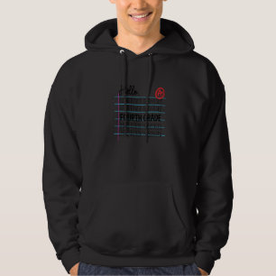 Veste À Capuche Bonjour papier ligné de quatrième année Retour à l