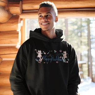 Veste À Capuche Bonne Année Entre Les Chatons Équilibré Sur Un Fil