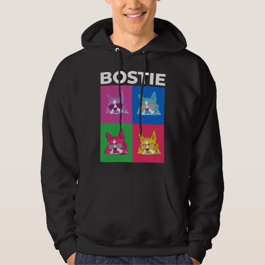 Veste À Capuche Bosite Cool Pop Boston Terrier Dog  Graphic (Devant)