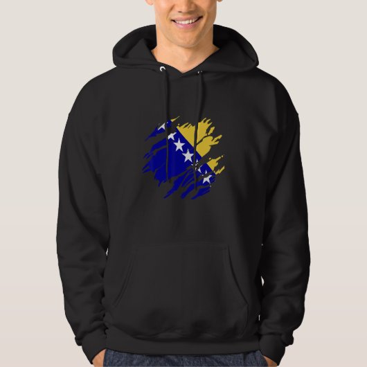 Veste À Capuche Bosnia Bosnian flag (Devant)