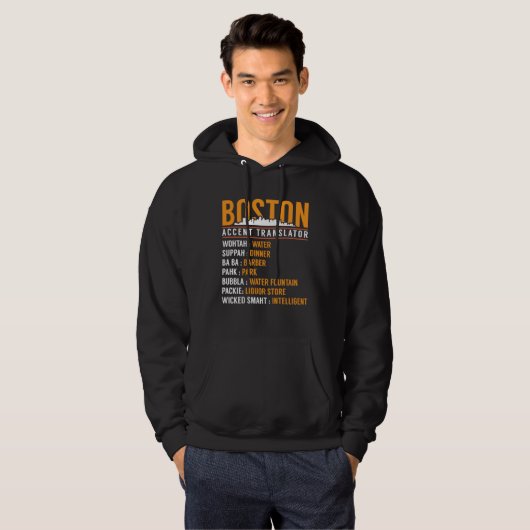 Veste À Capuche Boston Accent Translator (Devant entier)