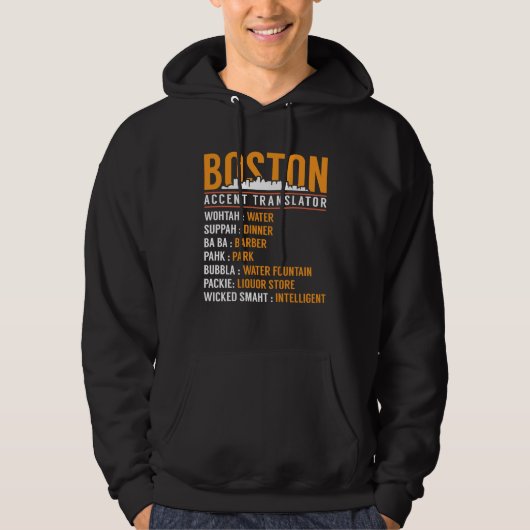 Veste À Capuche Boston Accent Translator (Devant)