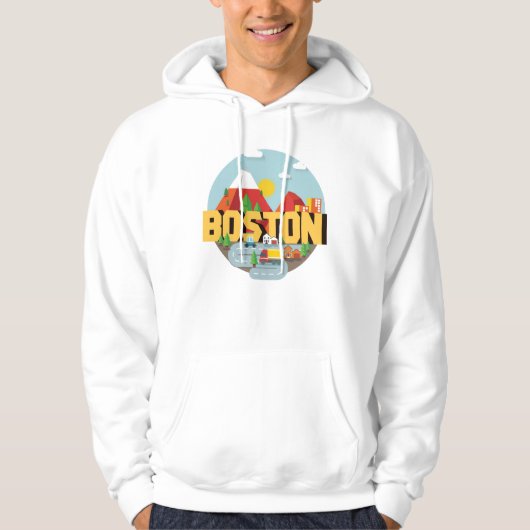 Veste À Capuche Boston comme destination (Devant)