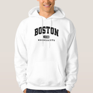 Veste À Capuche Boston Massachusetts Établie en 1630 Style Collégi