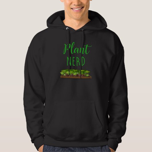 Veste À Capuche Botaniste de jardinage drôle nerd de plante (Devant)