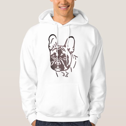 Veste À Capuche Bouledogue français dans la paille Bouledogue fran (Devant)