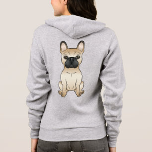 Veste À Capuche Bouledogue français fauve avec masque noir / Chien