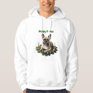 Veste À Capuche Bouledogue français Noël Bulldog français