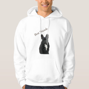 Veste À Capuche Bouledogue français noir French Bulldog