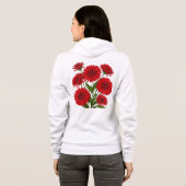 Veste À Capuche Bouquet de gerbera rouge (Dos entier)