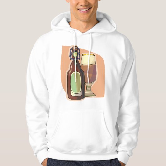 Veste À Capuche Bouteille de bière artisanale et verre Brasserie r (Devant)