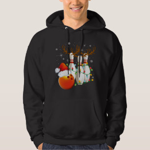 Veste À Capuche Bowling Cadeaux Noël Bowling Santa Hat Christma
