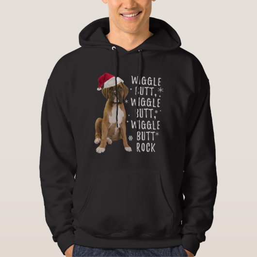 Veste À Capuche Boxe Chien Noël - Wiggle Butt Rock (Devant)