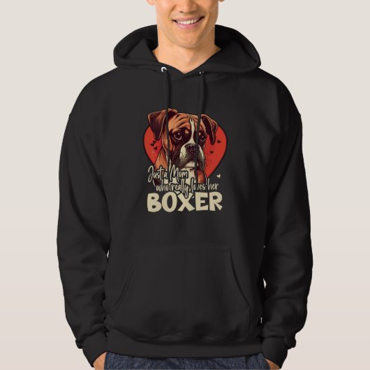 Veste À Capuche Boxerdog with heartdecoration Boxermom 4 (Devant)
