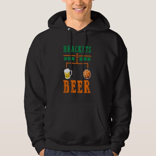 Veste À Capuche Brackets Et La Marche De La Bière Basketball Colle (Devant)