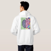 Veste À Capuche brain heart balance emotion (Dos entier)