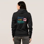 Veste À Capuche Brain on Vacation Funny Retro Design | Cool Chill (Dos entier)