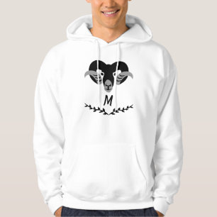 Veste À Capuche Bras noir avec cornes torsadées Monogramme en silh