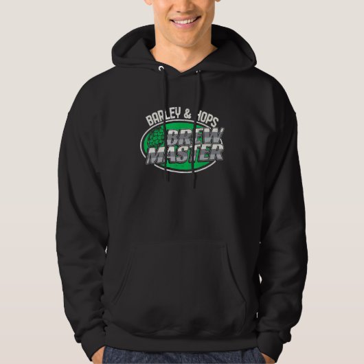 Veste À Capuche Brasseur de houblon d'orge rétro (Devant)