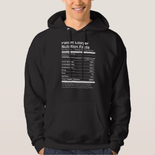 Veste À Capuche Brevet Avocat Nutrition Facts Drôle